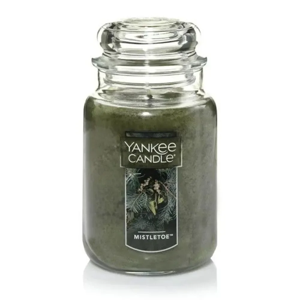 Yankee Candle Mistletoe Scented, Classic 22oz Large Jar Single Wick Candle